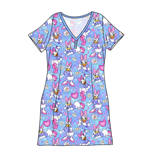 July Pre-Order Bamboo Adult Sleep Gown - Daisy