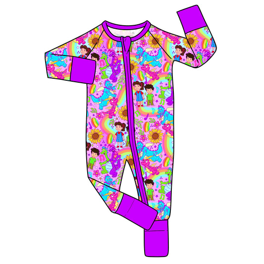 FEB Pre-Order Bamboo Convertible Zip Romper - With All My Heart