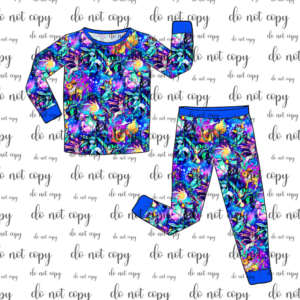 RTS Long Sleeve and Pants Pajama Set - Eevee
