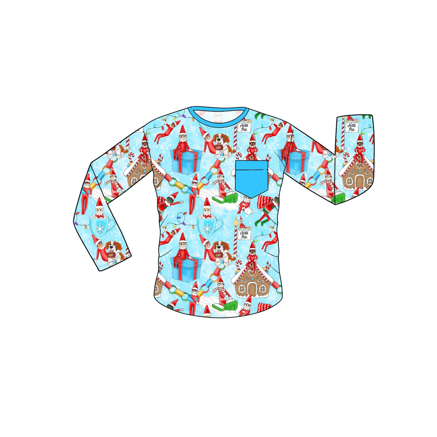 RTS Bamboo Long Sleeve Pocket Tee - Elfie