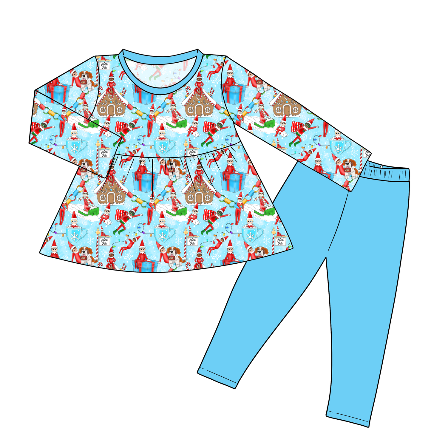 NOV Pre-Order Long Sleeve Peplum and Legging - Elfie 2026