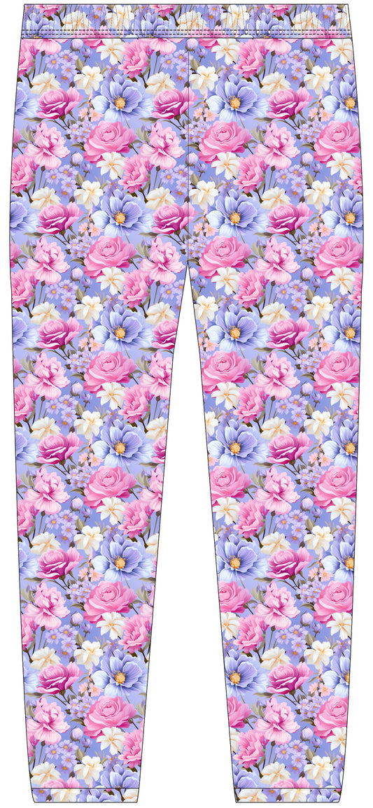 RTS Girl's Leggings - Blooming Beauty