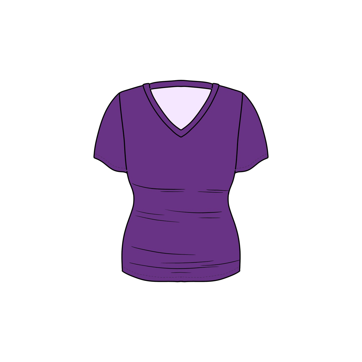 April Pre-Order Women's Oversized V-Neck Tee - Purple