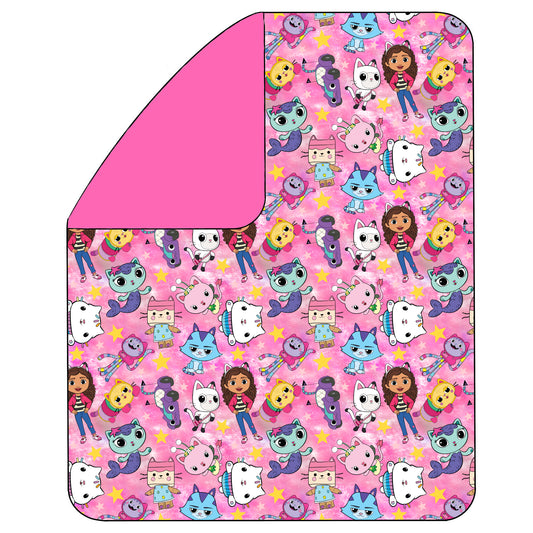 RTS 30x40 Toddler bamboo blanket - Gabby's Cats