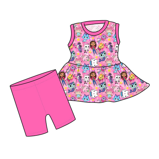 RTS Peplum and Shorts - Gabby's Cats