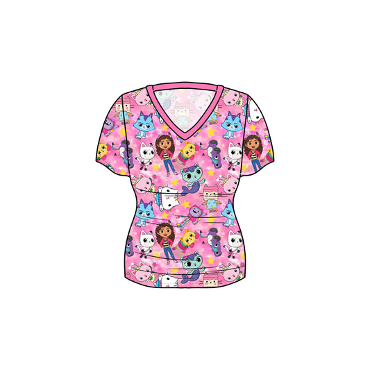 RTS Bamboo Adult V-Neck Tee - Gabby's Cats