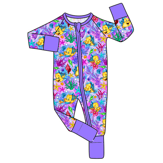 RTS Bamboo Convertible Zip Romper - Flounder (Gadgets and Gizmos)