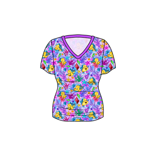 RTS Bamboo Adult V-Neck Tee - Flounder (Gadgets and Gizmos)