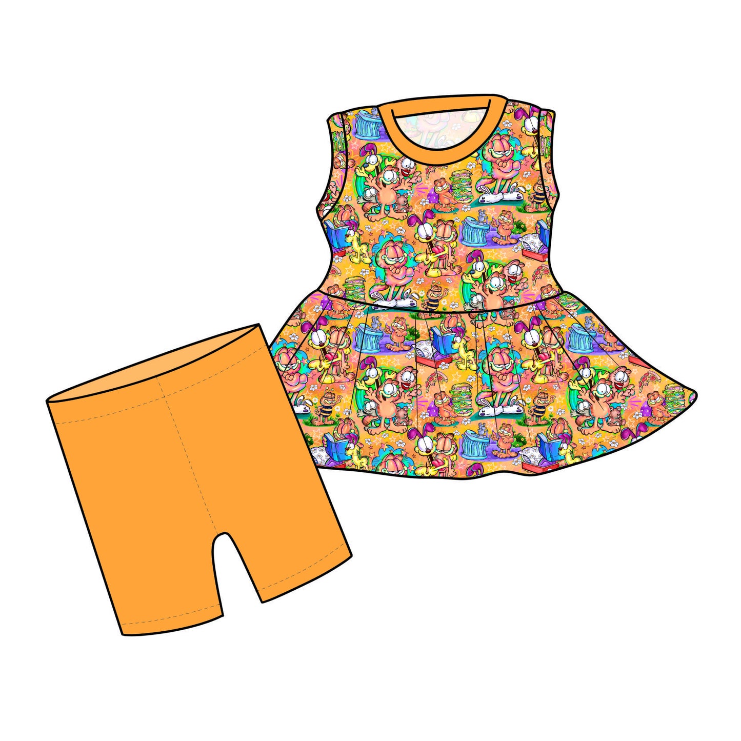 RTS Peplum and Shorts - Lasagna
