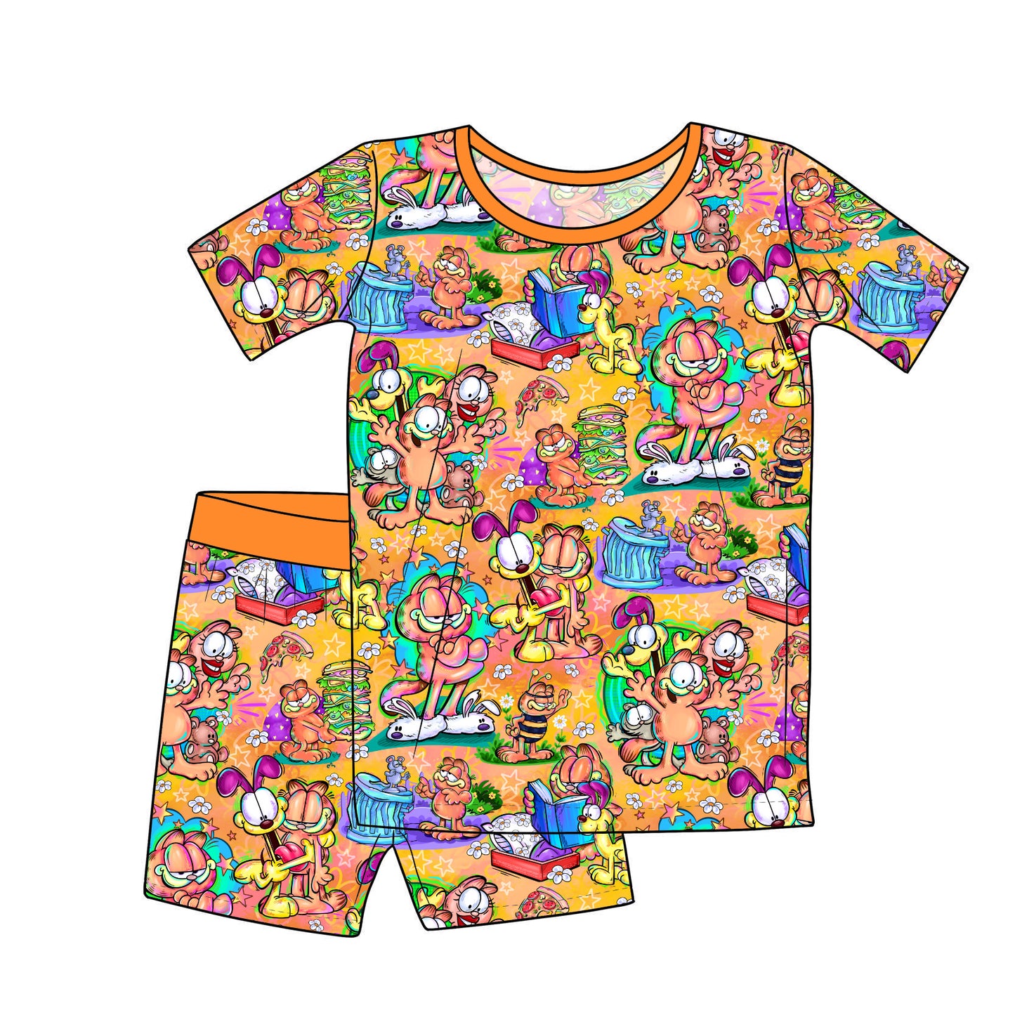 RTS Short Sleeve and Shorts Pajama Set - Lasagna