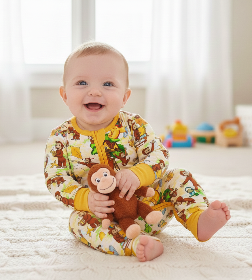 April Pre-Order Bamboo Convertible Zip Romper - Georgie