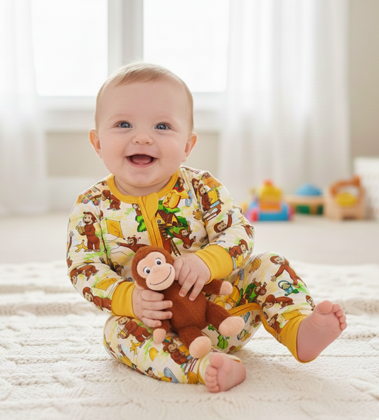 April Pre-Order Bamboo Convertible Zip Romper - Georgie