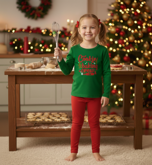 RTS Kid's Graphic Long Sleeve Tee - XMas Cookies