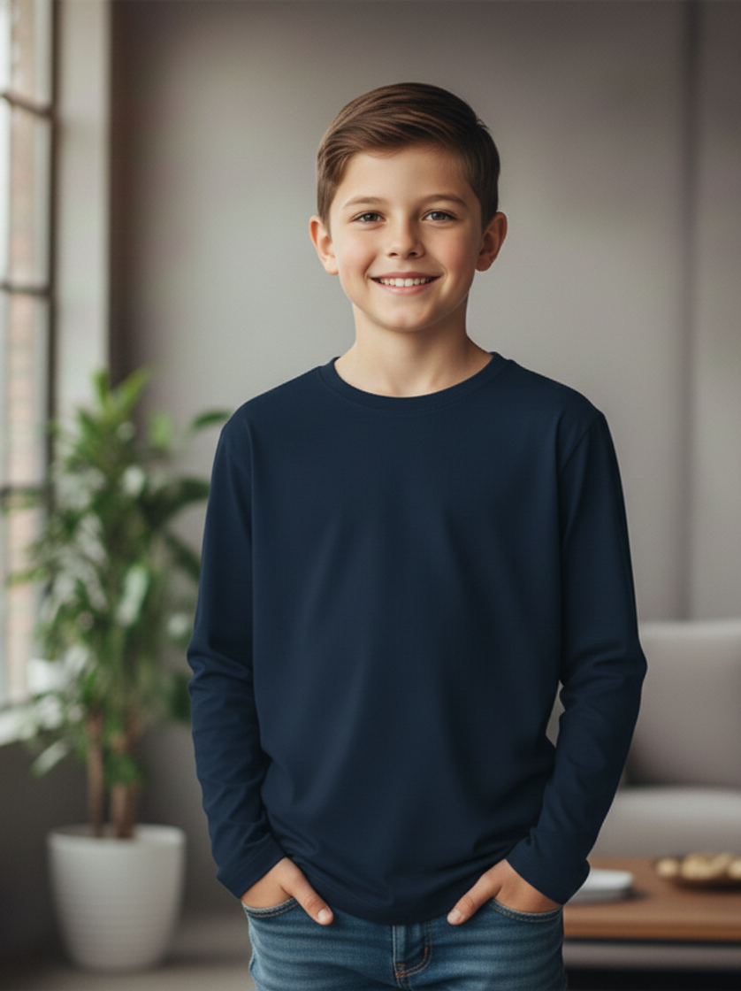 RTS Kid's UNISEX Bamboo Long Sleeve Solid Tee