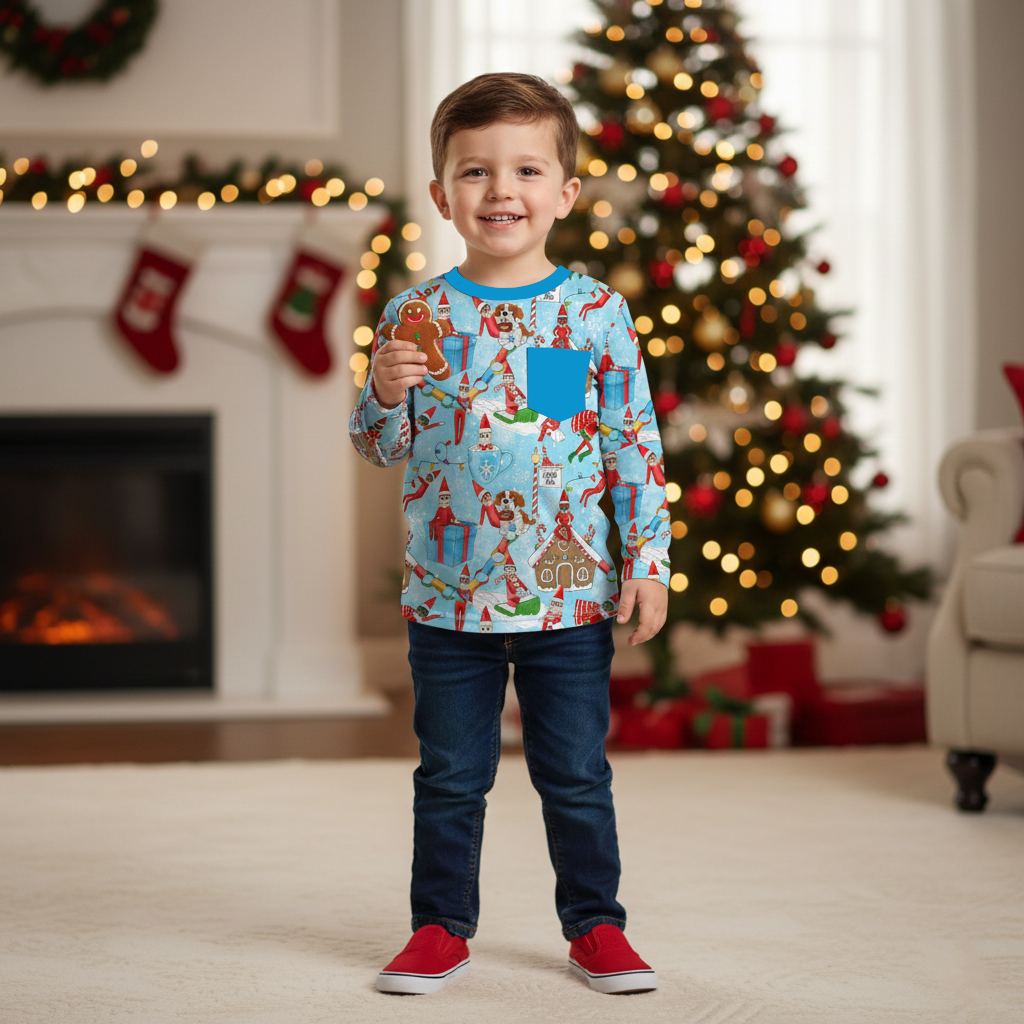 RTS Bamboo Long Sleeve Pocket Tee - Elfie