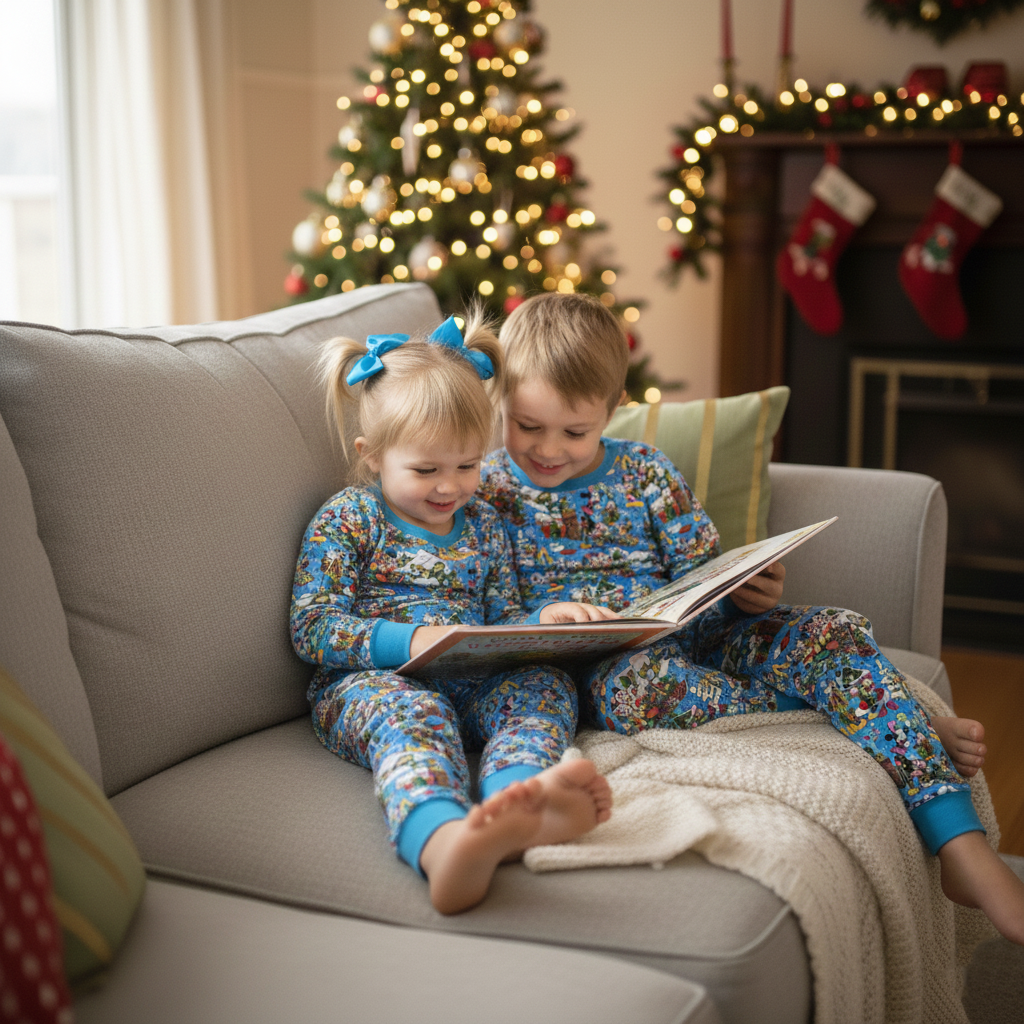 RTS Long Sleeve and Pants Pajama Set - All Aboard