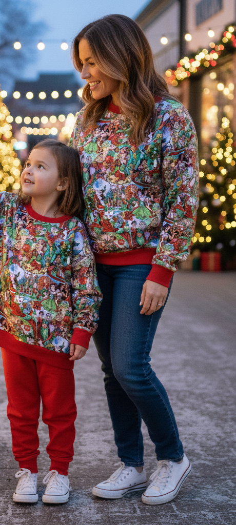 RTS ADULT Crew Neck Pullover - XMas Princesses