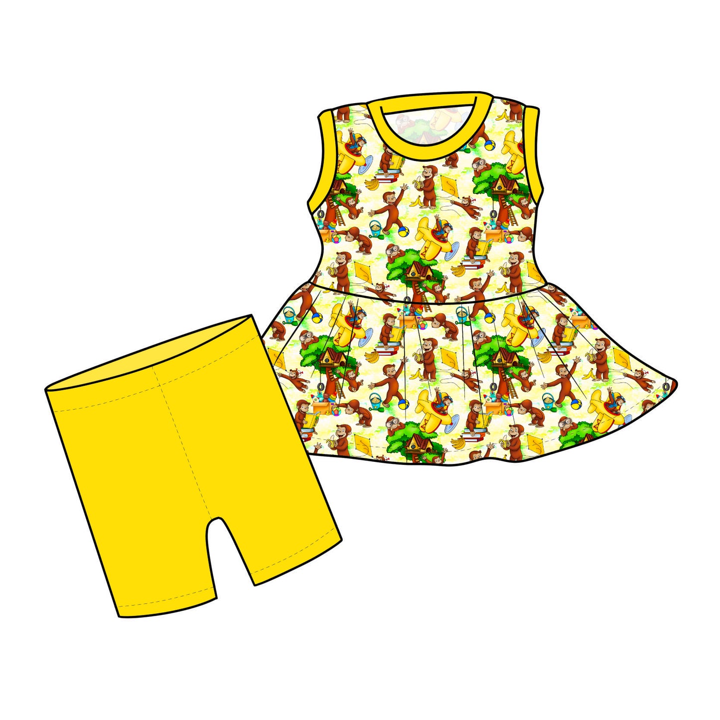RTS Peplum and Shorts - Georgie