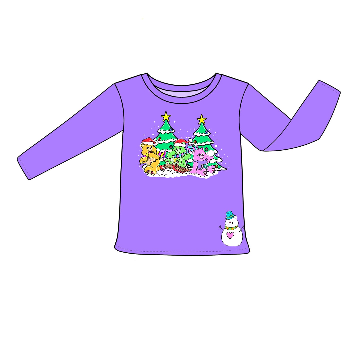 RTS Kid's Graphic Long Sleeve Tee - Snow Bears