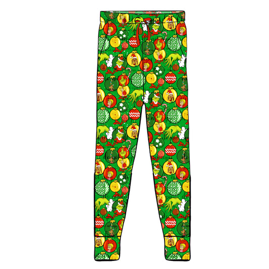 Nov Pre-order Adult Joggers- Green Balls
