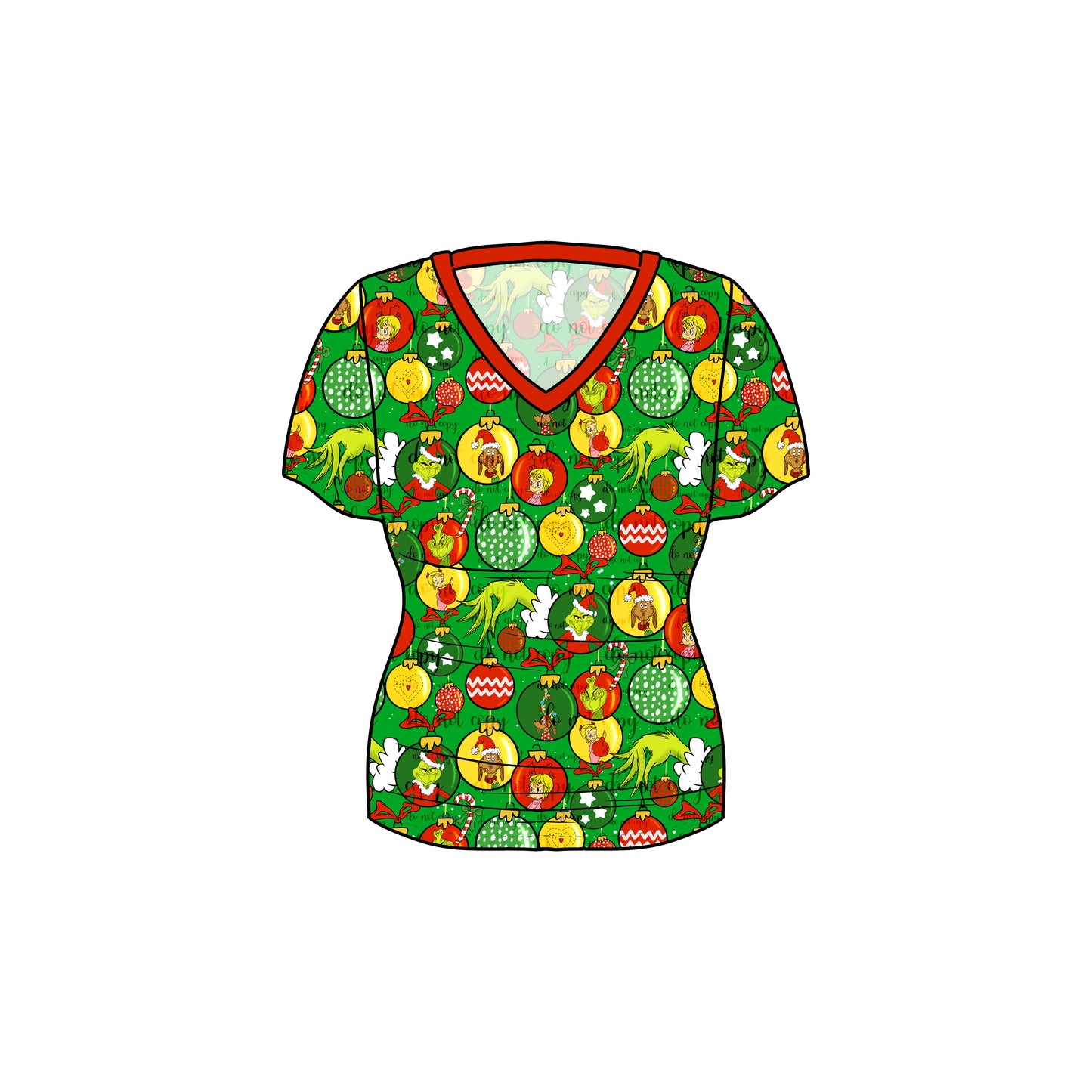 Nov Pre-Order Women's Oversized V-Neck Tee - Green Balls