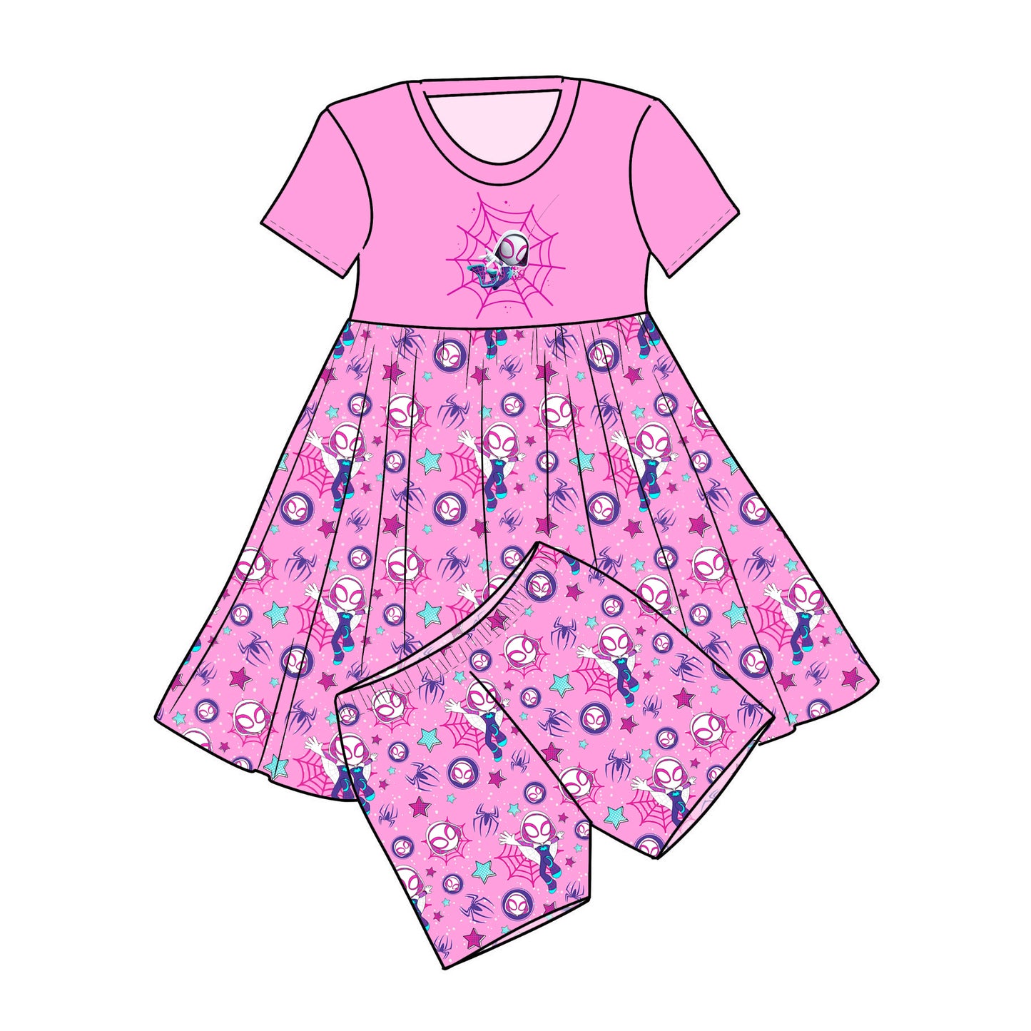 RTS Bamboo Graphic Twirl with Shorts - Gwen