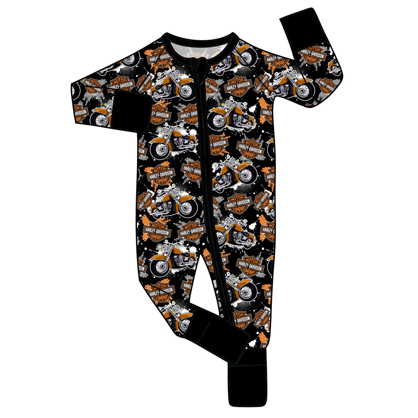 April Pre-Order Bamboo Convertible Zip Romper - Harley
