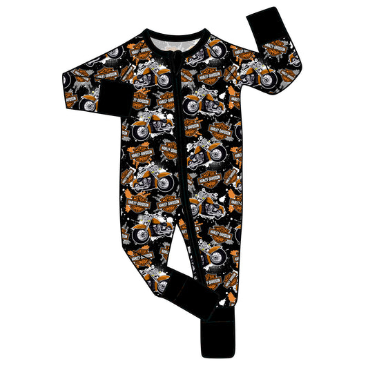 April Pre-Order Bamboo Convertible Zip Romper - Harley