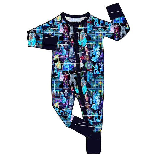 RTS Bamboo Convertible Zip Romper - Haunted