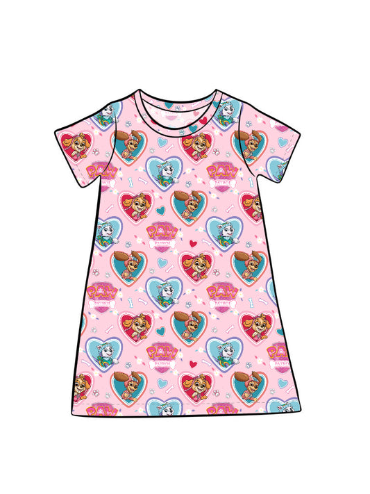 RTS Kid's Lounge Gown - Heart Patrol