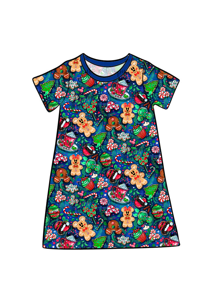 NOV Pre-order Kid's Lounge Gown - Holiday Mouse Treats
