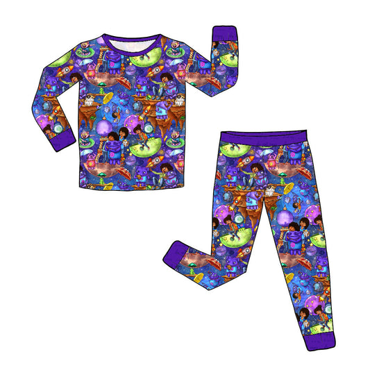 Aug 2026 Pre-Order Bamboo Long Sleeve and Pants Pajama Set - PURPLE Home