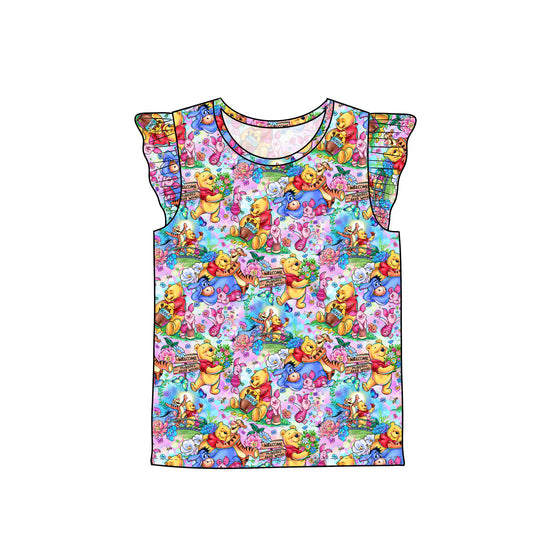 RTS Flutter Sleeve Tee - Honey Bear