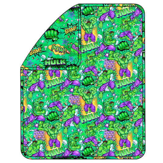 RTS Triple Layer Quilted Bamboo Blanket - Hulk Smash