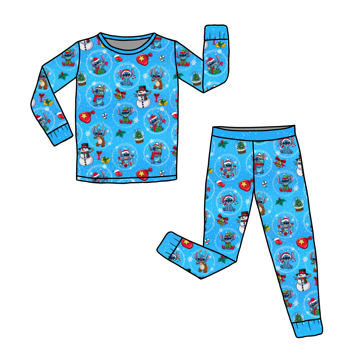 Nov Pre-order Bamboo Long Sleeve and Pants Pajama Set - Stitchmas 2026