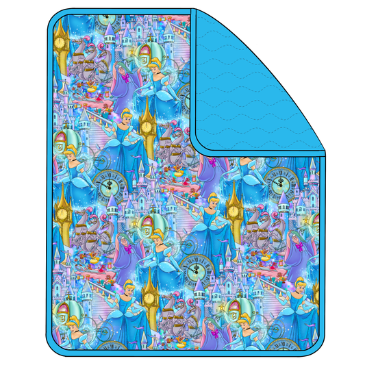 RTS 50x60 Triple Layer Quilted Bamboo Blanket - Glass Slipper