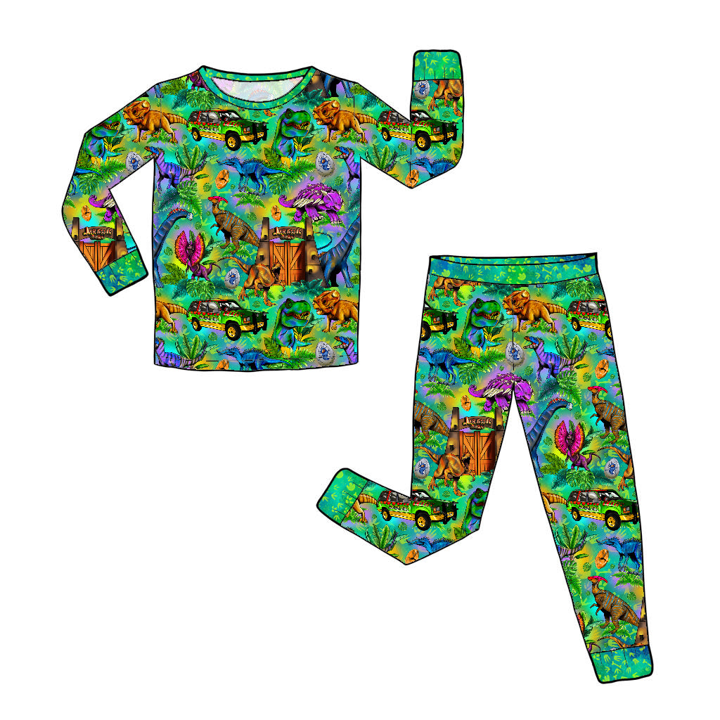 RTS Long Sleeve and Pants Pajama Set - Jurassic
