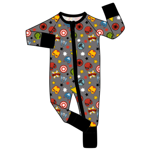 RTS Bamboo Convertible Zip Romper - Kaboom