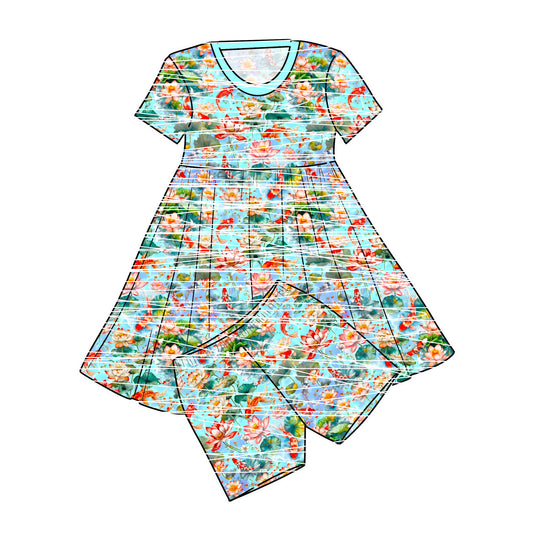 Summer Sale! RTS Bamboo Twirl with Shorts - Koi