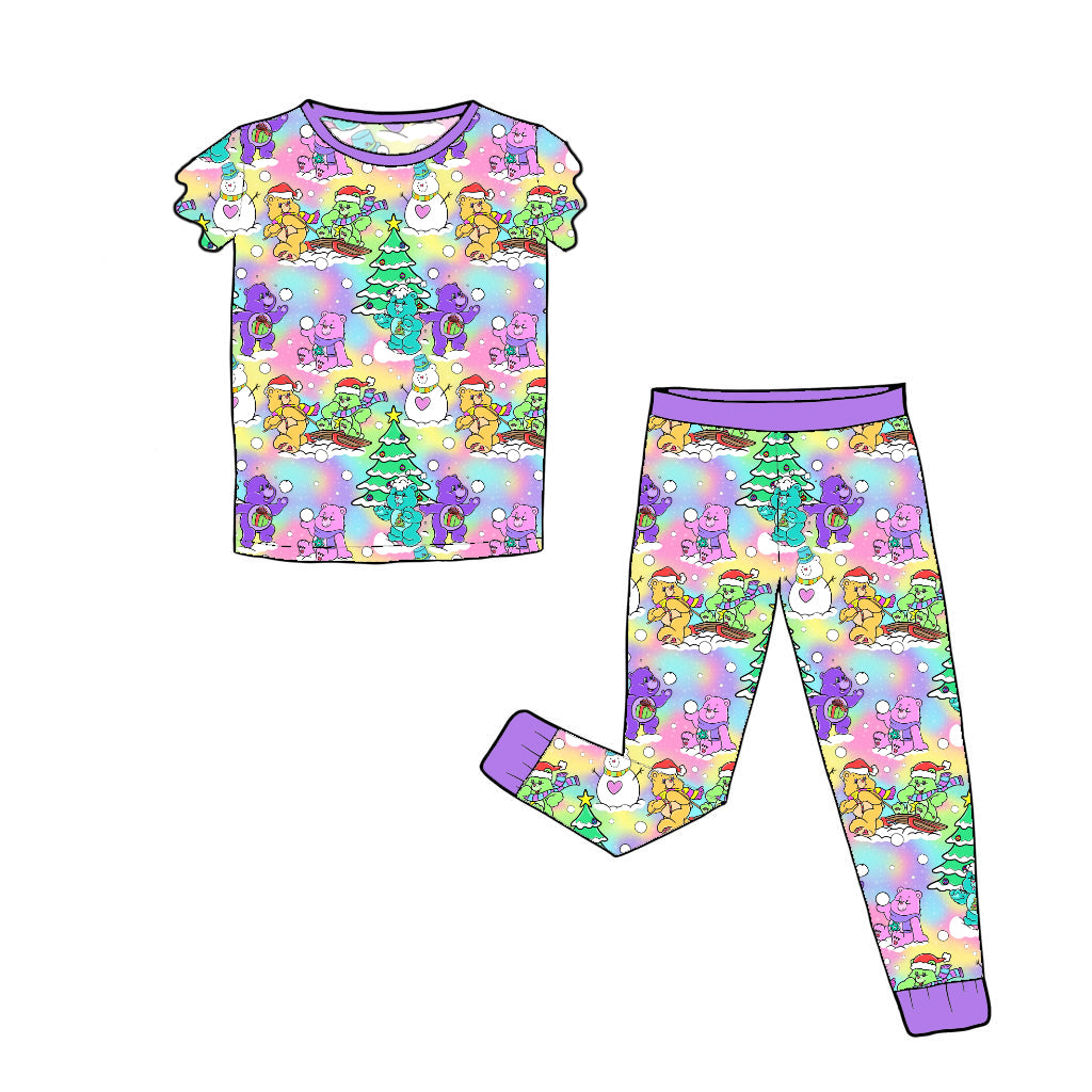 RTS Flutter Sleeve and Pants Pajama Set - Snow Bears