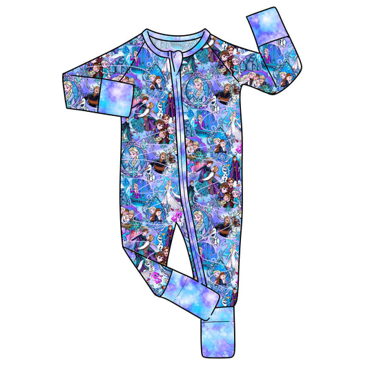 RTS Bamboo Convertible Zip Romper - Let It Go Rerun