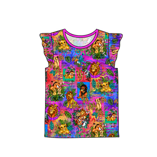 July Pre-Order Flutter Sleeve Tee - Neon Nala