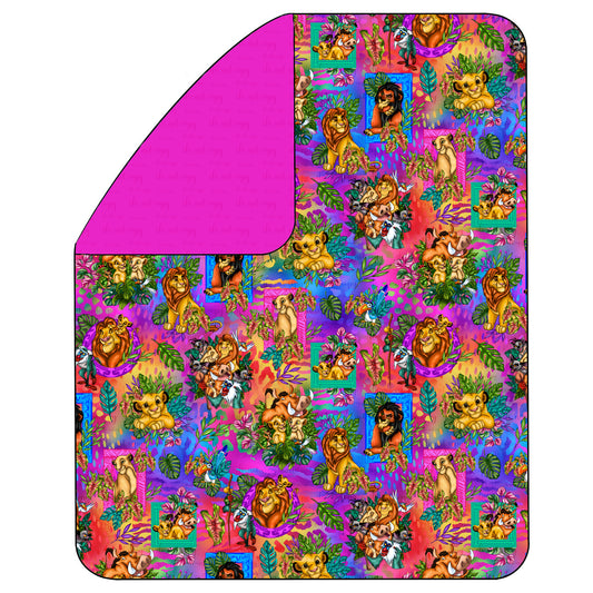 July Pre-Order Double Layer Quilted Bamboo Blanket - Neon Nala