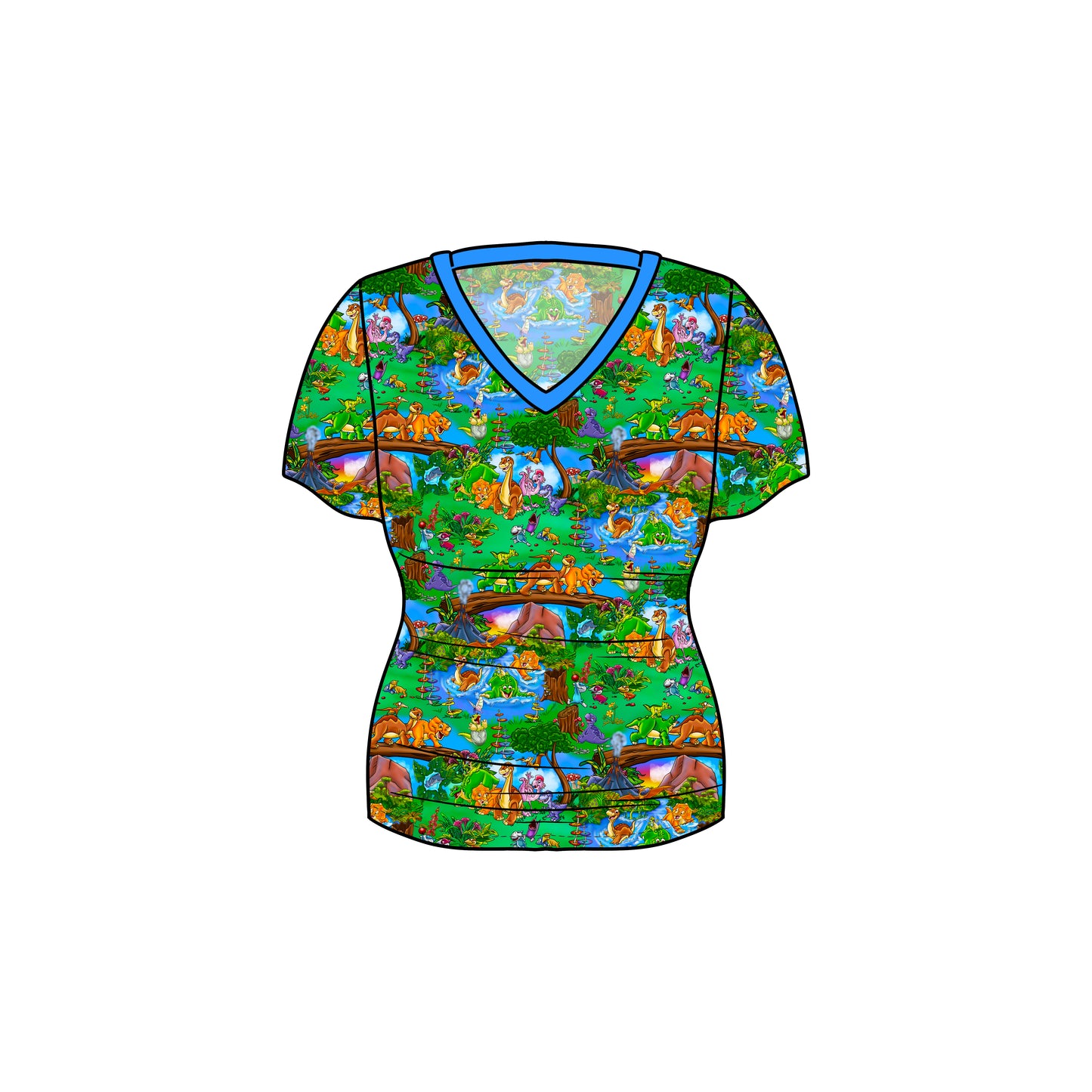 RTS Bamboo Adult V-Neck Tee - Littlefoot