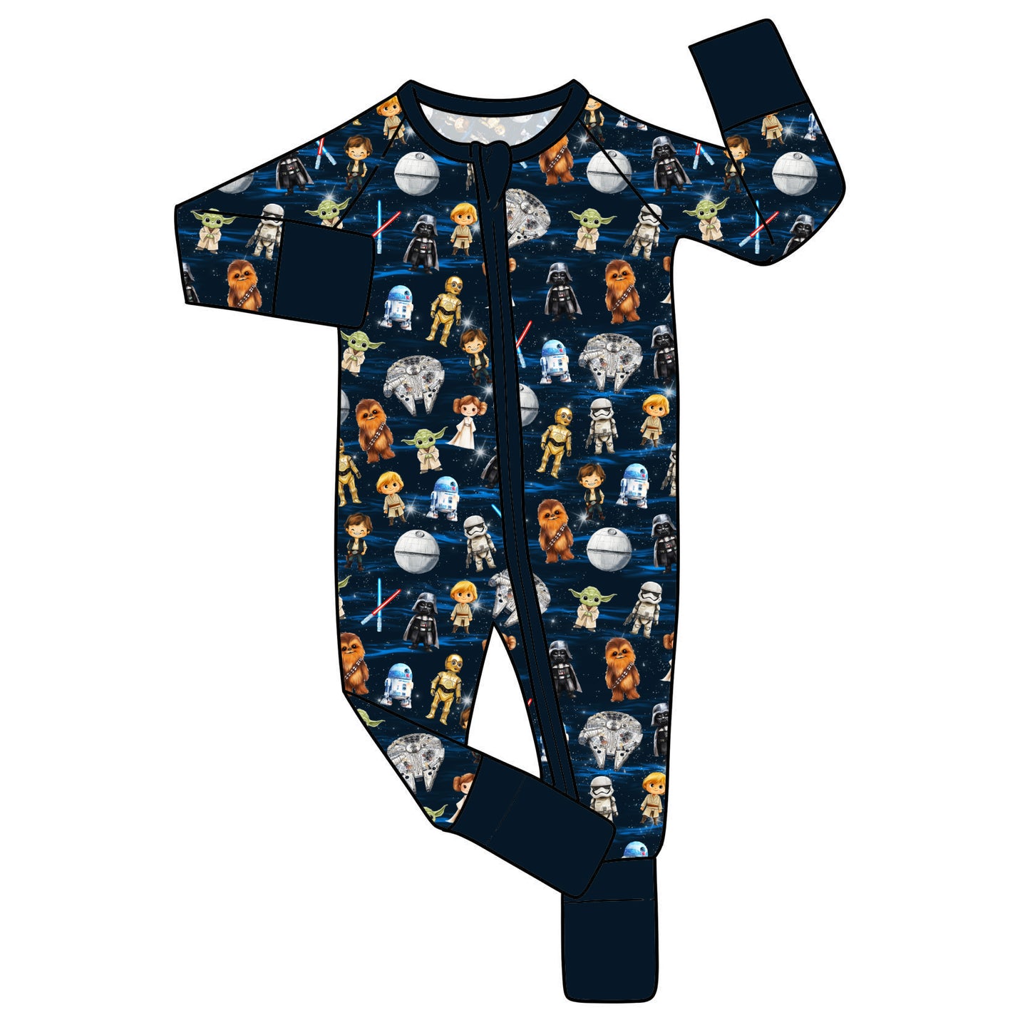 RTS Bamboo Convertible Zip Romper - Little Wars