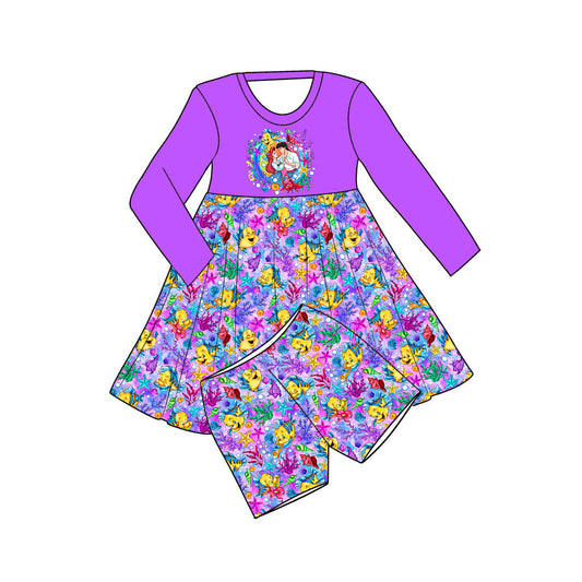 RTS LONG SLEEVE Bamboo Graphic Twirl with Shorts - Flounder (Gadgets and Gizmos)