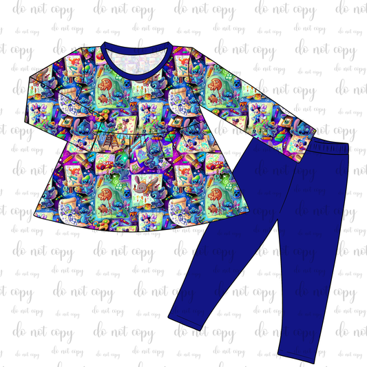 RTS Peplum and Leggings - Picasso