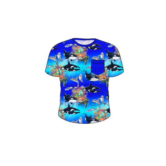RTS Bamboo Short Sleeve Pocket Tee - Ocean Blue