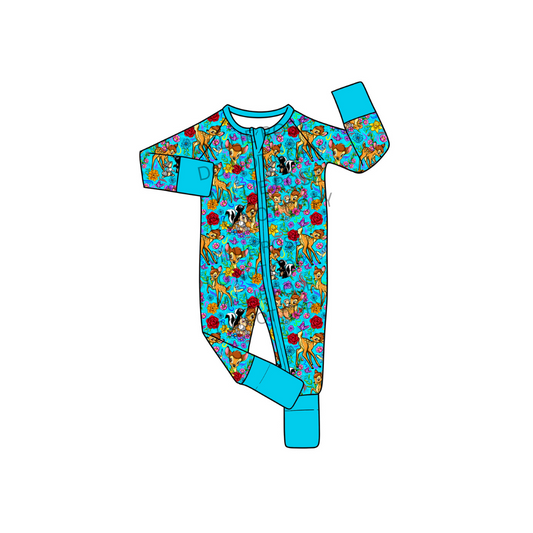 RTS Bamboo Convertible Zip Romper - Blooming Buddies