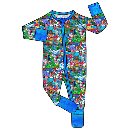 Nov Pre-Order Bamboo Convertible Zip Romper - Magical Mousemas